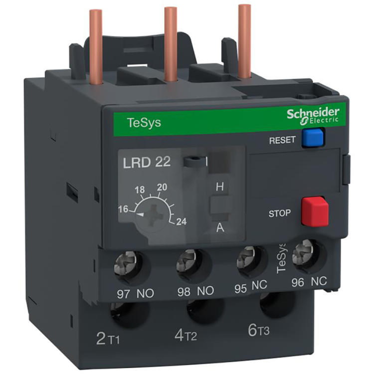GROUPE SCHNEIDER LRD-22 BIMETALLIC OVERLOAD RELAY 600V 24A IEC +OPTION GROUPE SCHNEIDER LRD-22 BIMETALLIC OVERLOAD RELAY 600V 24A IEC +OPTION