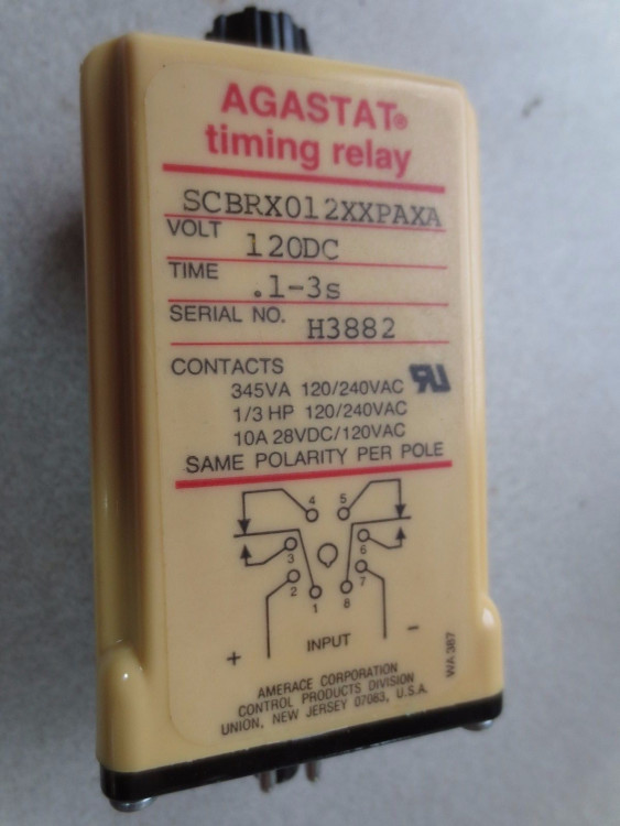 AGASTAT SCBRX012XXAPXA INDUSTRIAL SOLID STATE TIMING RELAY AGASTAT SCBRX012XXAPXA INDUSTRIAL SOLID STATE TIMING RELAY