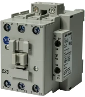 ALLEN BRADLEY 100-C30KB10 CONTACTOR, SCREW TERMINALS, 15KW/400V, COIL 2 TERMINALS, COIL TERMINALS AT LINE SIDE, CONTROL VOLTAGE 440V 50/60HZ, 1 N.O. AUXILIARY CONTACT, SINGEL PACK