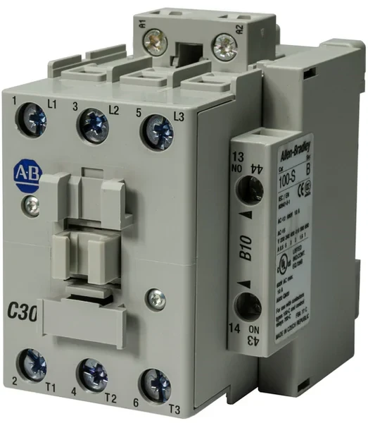 ALLEN BRADLEY 100-C30KB10 CONTACTOR, SCREW TERMINALS, 15KW/400V, COIL 2 TERMINALS, COIL TERMINALS AT LINE SIDE, CONTROL VOLTAGE 440V 50/60HZ, 1 N.O. AUXILIARY CONTACT, SINGEL PACK ALLEN BRADLEY 100-C30KB10 CONTACTOR, SCREW TERMINALS, 15KW/400V, COIL 2 TERMINALS, COIL TERMINALS AT LINE SIDE, CONTROL VOLTAGE 440V 50/60HZ, 1 N.O. AUXILIARY CONTACT, SINGEL PACK