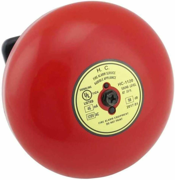 BELL 6INCH 120V RED BELL 6INCH 120V RED