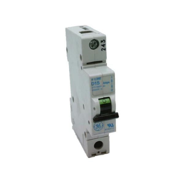 GENERAL ELECTRIC V37115 CIRCUIT BREAKER 15AMP 1POLE 277VAC D-CURV DIN MT GENERAL ELECTRIC V37115 CIRCUIT BREAKER 15AMP 1POLE 277VAC D-CURV DIN MT