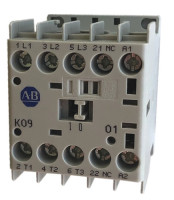 MINIATURE CONTACTOR, SCREW TYPE TERMINALS, 9 A, SYSTEM CONTROL VOLTAGE: 110V 50HZ/120V 60HZ, 3 N.O. MAIN CONTACTS, 1 N.C. AUXILIARY CONTACT, 1