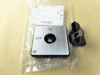 ALLEN BRADLEY 194L-HE6A-175I ACTUATOR FOR CONTROL AND LOAD SWITCH WITH SCREW FIXTURE, STANDARD TYPE, BLACK FRAME 64 X 64 MM, BLACK KNOB, SILVER-GREY LEGEND PLATE, ON-OFF SWITCH, 90 DEGREES, 0FF-ON, 0H.9