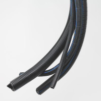TUBING 7/16INCH CONVOLUTED BLACK SLIT PER/FT