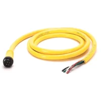 ALLEN BRADLEY 889N-F4AFC-6F MINI/MINI PLUS, FEMALE, STRAIGHT, 4-PIN, PVC CABLE, YELLOW, UNSHIELDED, US COLOR CODED, NO CONNECTOR, 6 FEET (1.83 METERS)