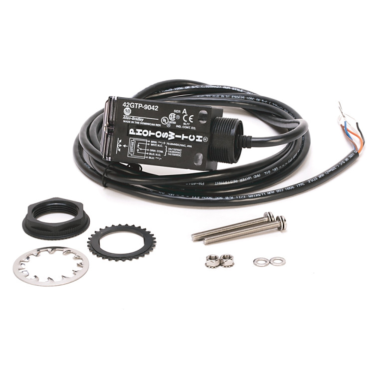ALLEN BRADLEY 42GTP-9040-QD PHOTOELECTRIC SENSORS, STANDARD AND TIMING, STANDARD DIFFUSE, DC NPN/PNP, MICRO QD