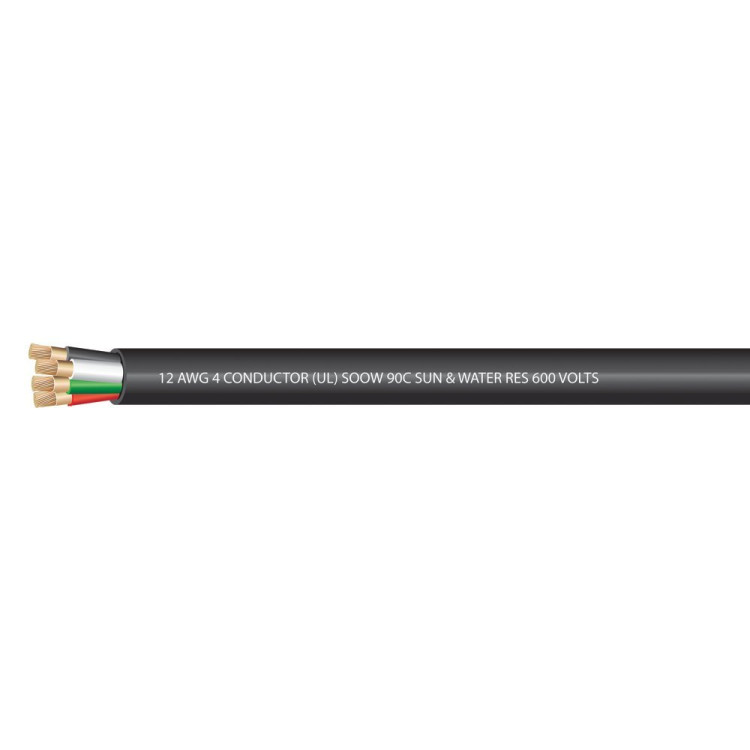 AIW 4A-1204 (PRICE/FT) 12-4C PORTABLE CORD TYPE SOOW 600V 90C UL/CSA AIW 4A-1204 (PRICE/FT) 12-4C PORTABLE CORD TYPE SOOW 600V 90C UL/CSA