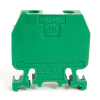 ALLEN BRADLEY 1492-HM3G FINGER-SAFE SINGLE CIRCUIT HIGH DENSITY BLOCK, MULTI-RAIL MOUNT, 22 - 8 AWG, GREEN,