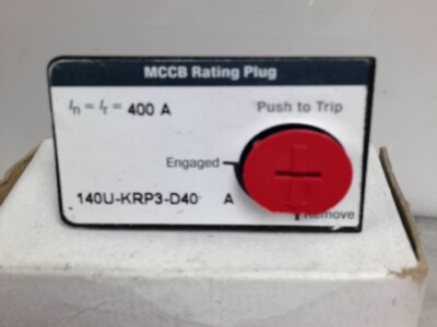 ALLEN BRADLEY 140U-KRP3-D40 MOLDED CASE CIRCUIT BREAKER RATING PLUG, 400A, K-F ALLEN BRADLEY 140U-KRP3-D40 MOLDED CASE CIRCUIT BREAKER RATING PLUG, 400A, K-F