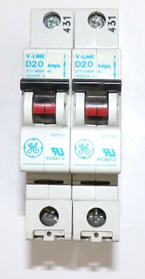 GENERAL ELECTRIC V37120  CIRCUIT BREAKER 20AMP 1POLE 277VAC