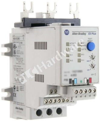 ALLEN BRADLEY 592-EC2BC SOLID STATE OVERLOAD RELAY,INTEGRATED I/O, 4 INPUTS 2 OUTPUTS, LOW-LEVEL GROUND FAULT PROTECTION, PTC THERMISTOR MONITORING,3-15A