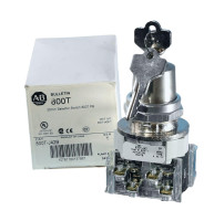 ALLEN BRADLEY 800T-JG141KD7B SELECTOR SWITCH 3POS SPRING RETURN L/R 2NO/2NC