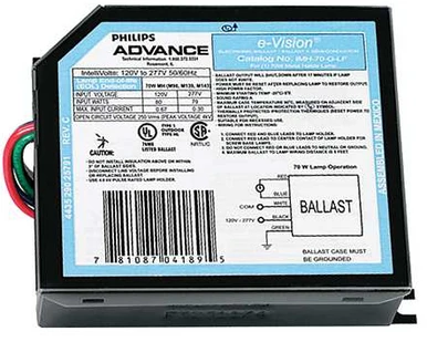 ADVANCE BALLAST 71A5205600P (MIN ORD MAY BE REQ) MH BAL 70W M98/143 120V C&C ADVANCE BALLAST 71A5205600P (MIN ORD MAY BE REQ) MH BAL 70W M98/143 120V C&C