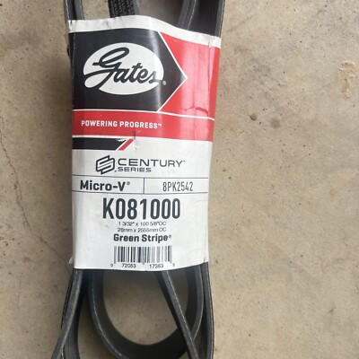 GATES RUBBER CO SERPENTINE BELT 100INCH 8RIB GATES RUBBER CO SERPENTINE BELT 100INCH 8RIB