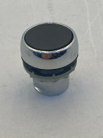 ALLEN BRADLEY 800FM-F2 PUSH BUTTON, METAL BODY, FLUSH OPERATOR, BLACK CAP, WITH LASER-ENGRAVED WHITE, SINGLEPACK