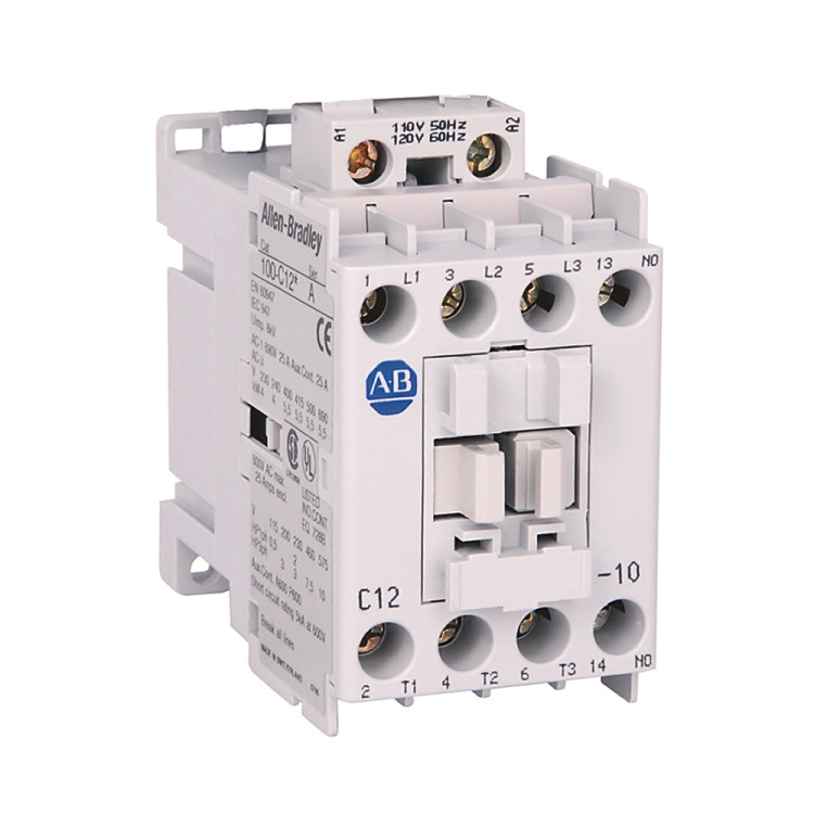 ALLEN BRADLEY 100-C12K01 CONTACTOR, SCREW TERMINALS, 5.5KW/400V, COIL 2 TERMINALS, COIL TERMINALS AT LINE SIDE, CONTROL VOLTAGE 24V 50HZ, 1 N.C. AUXILIARY CONTACT, SINGEL PACK ALLEN BRADLEY 100-C12K01 CONTACTOR, SCREW TERMINALS, 5.5KW/400V, COIL 2 TERMINALS, COIL TERMINALS AT LINE SIDE, CONTROL VOLTAGE 24V 50HZ, 1 N.C. AUXILIARY CONTACT, SINGEL PACK