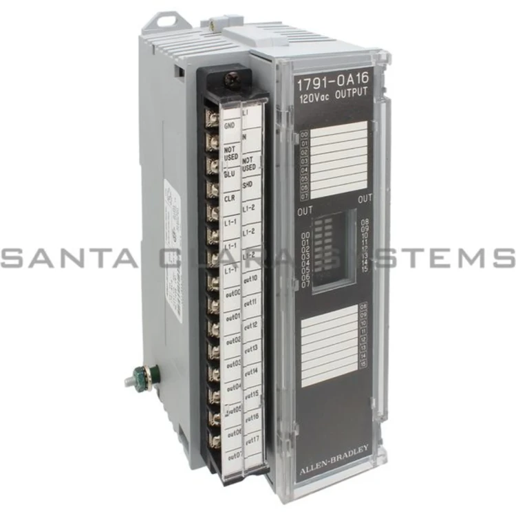 ALLEN BRADLEY 1791-0A16 BLOCK I/O, 120V AC, 16 POINT MODULE (16 OUTPUT)