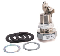 ALLEN BRADLEY 800T-H32D1 30.5MM TYPE 4/13 2 POS. CYLINDER LOCK SEL. SWITCH, MAINT. KEY REMOVAL-RIGHT, D018 (STD. KEY), 1 NO