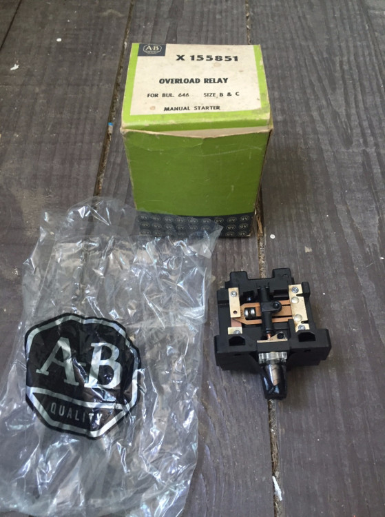 ALLEN BRADLEY X-155851 OVERLOAD RELAY SIZE B AND C