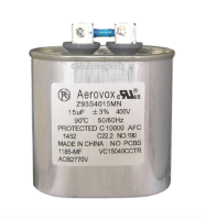 AEROVOX M22P3715M00 CAPACITOR 15UF 370V 50/60HZ 70C