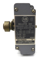 ALLEN BRADLEY 802-PASJ216 LIMIT SWITCH LEFT HAND ROLLER LEVER SPRING RETURN