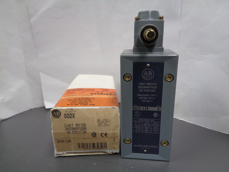 ALLEN BRADLEY 802X-L24 SWITCH,LIMIT 600V AC MAX 10 AMP MAX ALLEN BRADLEY 802X-L24 SWITCH,LIMIT 600V AC MAX 10 AMP MAX