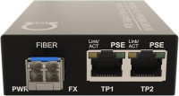 Industrial 2 port Fast Ethernet media converter Single-mode,1310nm 20KM, SC/ST optional, DC12-36V