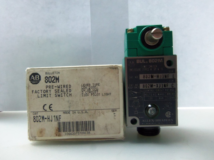 ALLEN BRADLEY 802M-HJ1NF SWITCH,LIMIT 600V AC MAX 10 AMP MAX ALLEN BRADLEY 802M-HJ1NF SWITCH,LIMIT 600V AC MAX 10 AMP MAX