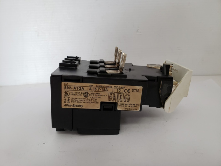 ALLEN BRADLEY 592-A1GA SMP-1 SOLID-STATE OLR, 3 PHASE, MANUAL RESET, 5.7-18A, CLASS 10 ALLEN BRADLEY 592-A1GA SMP-1 SOLID-STATE OLR, 3 PHASE, MANUAL RESET, 5.7-18A, CLASS 10