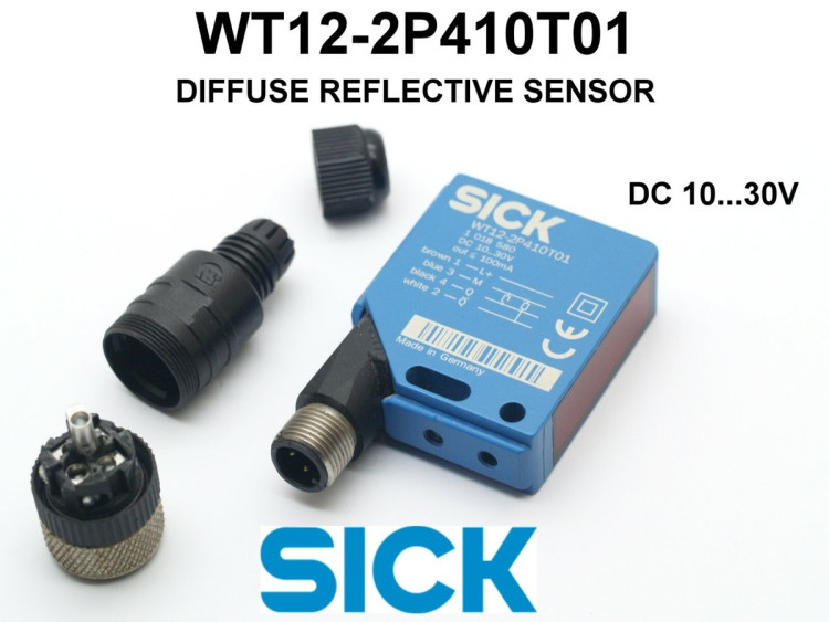 SICK OPTIC ELECTRONIC WT12-2P410 PROXIMITY PHOTOELECTRIC, PNP, IR, 20 . . . 250 MM ABS, 4-PIN M12 CONNECTOR SICK OPTIC ELECTRONIC WT12-2P410 PROXIMITY PHOTOELECTRIC, PNP, IR, 20 . . . 250 MM ABS, 4-PIN M12 CONNECTOR