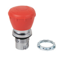 ALLEN BRADLEY 800FM-MT44PX11 800F NON-ILLUMINATED MUSHROOM OPERATORS, TWIST TO RELEASE, 40MM, ROUND METAL (TYPE 4/13, IP66), RED, , PLASTIC LATCH MOUNT, 1 N.O. CONTACT(S), 1 N.C.