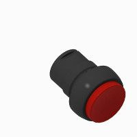 ALLEN BRADLEY 800FP-E4 PUSH BUTTON, PLASTIC BODY, EXTENDED OPERATOR, RED CAP, WITH LASER-ENGRAVED WHITE, SINGLEPACK
