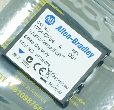 1784-CF64 Allen Bradley 64mb Compact Flash memory 1784CF64 N320 1784-CF64 Allen Bradley 64mb Compact Flash memory 1784CF64 N320