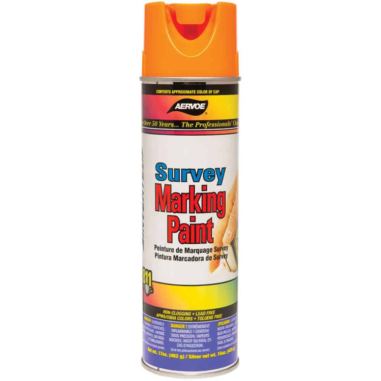 AERVOE INDUSTRIES 202 (PRICE/CN, 12CN/CA) SURVEY MARKING PAINT YELLOW 20 OZ CAN (17 OZ NET AERVOE INDUSTRIES 202 (PRICE/CN, 12CN/CA) SURVEY MARKING PAINT YELLOW 20 OZ CAN (17 OZ NET