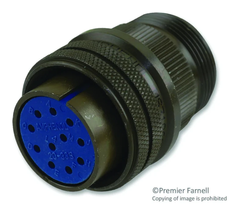 AMPHENOL 97-3106A-20-33S CIRCULAR CONNECTOR PLUG SIZE 20, 11POS, CABLE; CONNECTOR TYPE:CIRCULAR INDUSTRIAL; CONNECTOR BODY MATERIAL:ALUMINIUM ALLOY; GENDER:PLUG; CONTACT GENDE