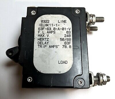 AIRPAX IELHK1117220001V CIRCUIT PROTECTOR, HYD-MAG, 2P, 240V 20A; INPUT VOLTAGE VAC:240V; NO. OF POLES:2; CURRENT RATING:20A; INTERRUPTING CAPACITY:7.5KA; DIELECTRIC STRENGTH