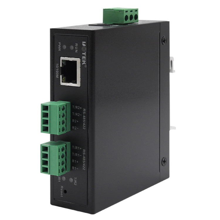 2 port RS485/422 to Ethernet(10M/100M), DC5V, wall mounting