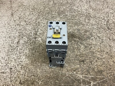 ALLEN BRADLEY 100-C30DJ00 CONTACTOR, SCREW TERMINALS, 15KW/400V, COIL 2 TERMINALS, COIL TERMINALS AT LINE SIDE, CONTROL VOLTAGE 24V DC WITH DIODE, NO AUXILIARY CONTACT, SINGEL PACK