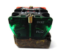 ALLEN BRADLEY 800E-2X10 22.5MM PB LATCH MOUNT CONTACT BLOCK, 2 ACROSS, 1 N.O.