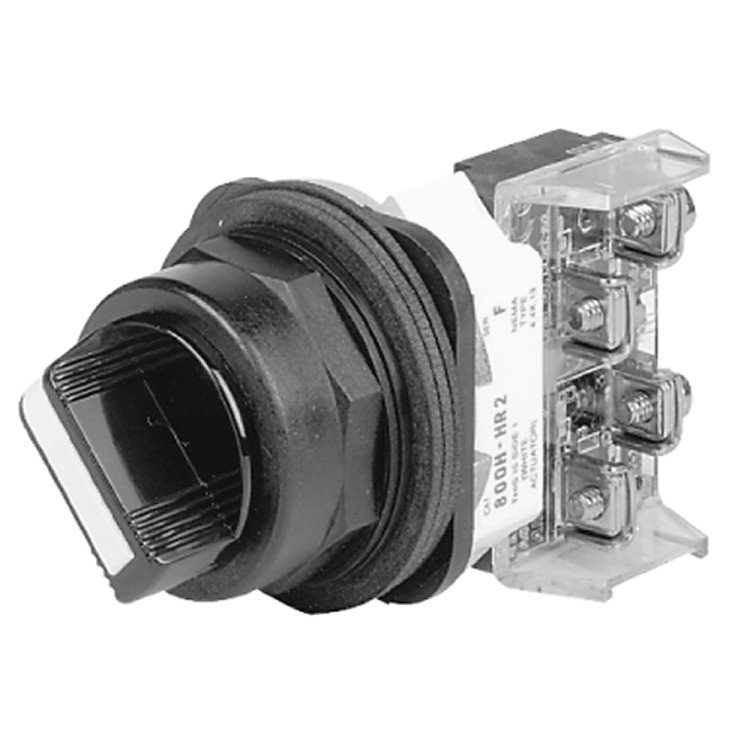 ALLEN BRADLEY 800H-NR2KF4AAXX 30.5MM TYPE 4/4X/13 4 POS. SEL. SWITCH-NON-ILLUM., WHITE, STD. KNOB MAINT. ALLEN BRADLEY 800H-NR2KF4AAXX 30.5MM TYPE 4/4X/13 4 POS. SEL. SWITCH-NON-ILLUM., WHITE, STD. KNOB MAINT.