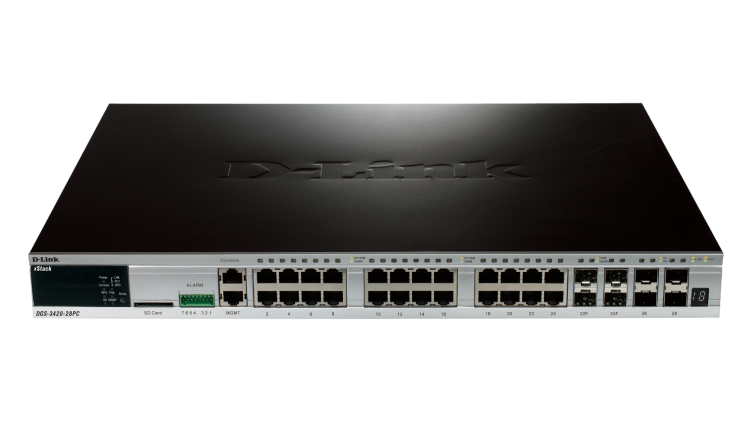 Коммутатор DGS-3420-28PC 24x10-100-1000Base-T