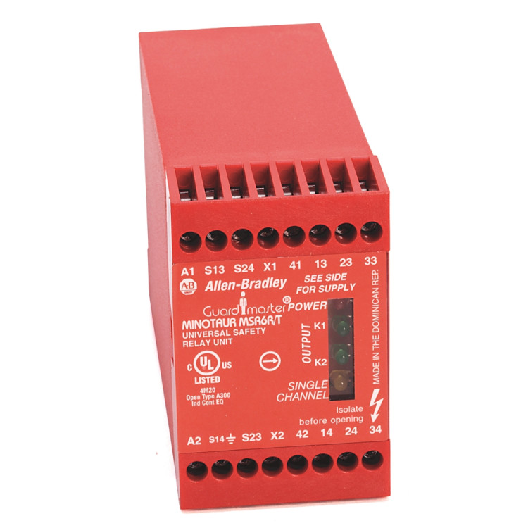 ALLEN BRADLEY 440R-C23019 MSR6R TSAFETY MONITORING RELAY 230V AC INPUTS 1NC OR 2NCSAFETY OUTPUTS 3NO AUXILIARY OUTPUTS 1NC FIXED TERMINALS 455MM HOUSING ALLEN BRADLEY 440R-C23019 MSR6R TSAFETY MONITORING RELAY 230V AC INPUTS 1NC OR 2NCSAFETY OUTPUTS 3NO AUXILIARY OUTPUTS 1NC FIXED TERMINALS 455MM HOUSING