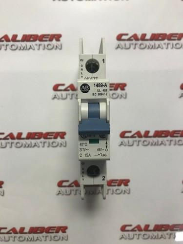 ALLEN BRADLEY 1489-A1C-150 INDUSTRIAL CIRCUIT BREAKER, 1-POLE, 277VAC, 15A, C TRIP CURVE (5.10 IP) ALLEN BRADLEY 1489-A1C-150 INDUSTRIAL CIRCUIT BREAKER, 1-POLE, 277VAC, 15A, C TRIP CURVE (5.10 IP)
