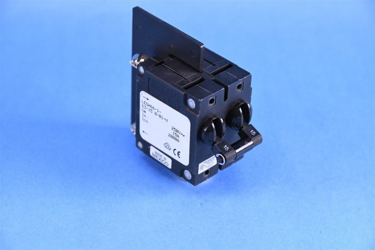AIRPAX IEGH6617215001V CIRCUIT BREAKER, HYD-MAG, 2P, 240V, 15A; INPUT VOLTAGE VAC:240V; NO. OF POLES:2; CURRENT RATING:15A; INTERRUPTING CAPACITY:7.5KA; DIELECTRIC STRENGTH: AIRPAX IEGH6617215001V CIRCUIT BREAKER, HYD-MAG, 2P, 240V, 15A; INPUT VOLTAGE VAC:240V; NO. OF POLES:2; CURRENT RATING:15A; INTERRUPTING CAPACITY:7.5KA; DIELECTRIC STRENGTH: