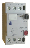 ALLEN BRADLEY 140A-C2A-B40 MANUAL MOTOR STARTER, 3-POLE, SCREW TERMINALS, ADJUSTABLE THERMAL 2.5.4.0A / FIXED MAGNETIC 44A