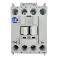 ALLEN BRADLEY 100-C09DJ10 CONTACTOR, SCREW TERMINALS, 4KW/400V, COIL 2 TERMINALS, COIL TERMINALS AT LINE SIDE, CONTROL VOLTAGE 24V DC WITH DIODE, 1 N.O. AUXILIARY CONTACT, SINGEL PACK