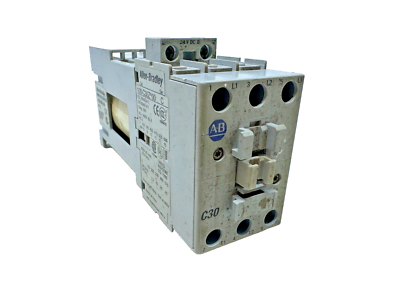 ALLEN BRADLEY 100-C30DJ01 CONTACTOR, SCREW TERMINALS, 15KW/400V, COIL 2 TERMINALS, COIL TERMINALS AT LINE SIDE, CONTROL VOLTAGE 24V DC WITH DIODE, 1 N.C. AUXILIARY CONTACT, SINGEL PACK