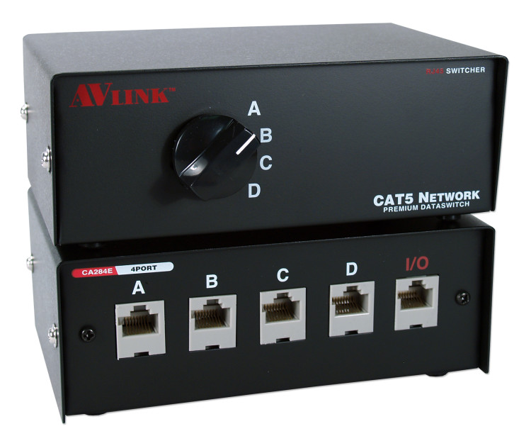 QVS  SWITCH MANUAL 4PORT CAT5 NETWORK RJ45