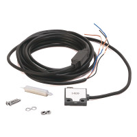 ALLEN BRADLEY 42KC-T2LPGP-P4 PHOTOELECTRIC SENSORS, MINIATURE RECTANGULAR, TRANSMITTED BEAM, DC, PNP, SENSING RANGE 7 M, 12 - 24 VDC, PNP, LIGHT OR DARK, 4 PIN PICO M8 QD, END VIEW